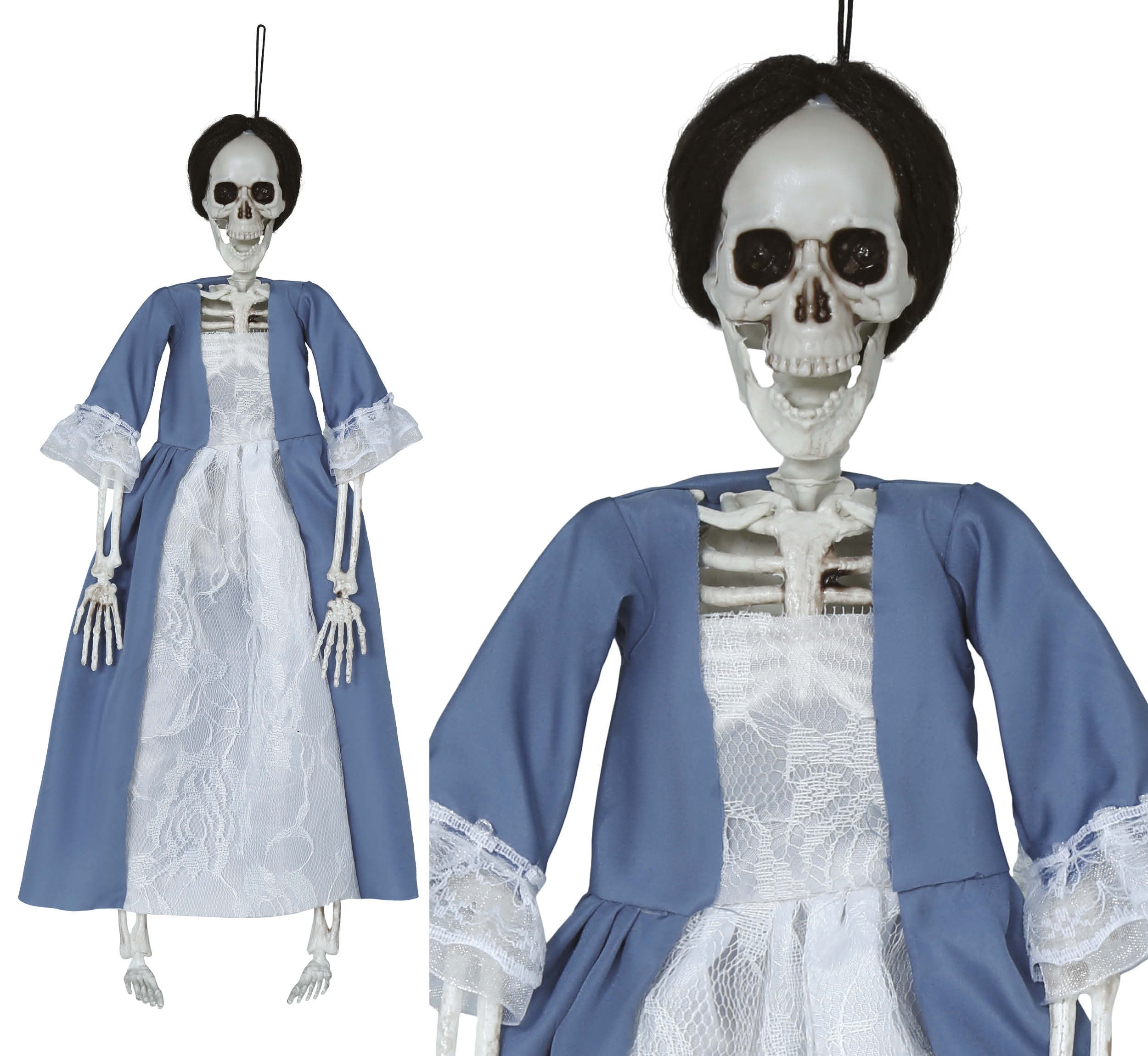 GP29008 – Skelett Figur Halloween Dekoration – Farbe: Grau / Weiß