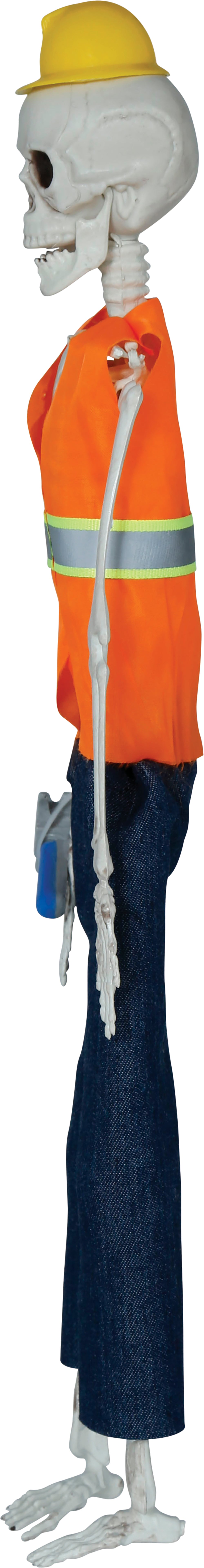 GP29011 – Skelett Bauarbeiter Figur Halloween – Farbe: Orange / Blau