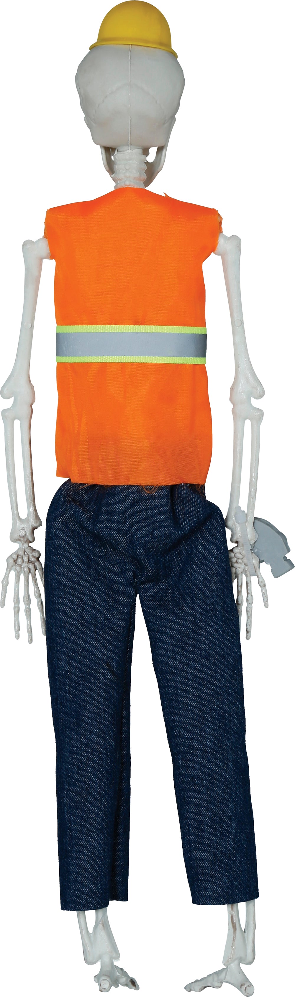 GP29011 – Skelett Bauarbeiter Figur Halloween – Farbe: Orange / Blau