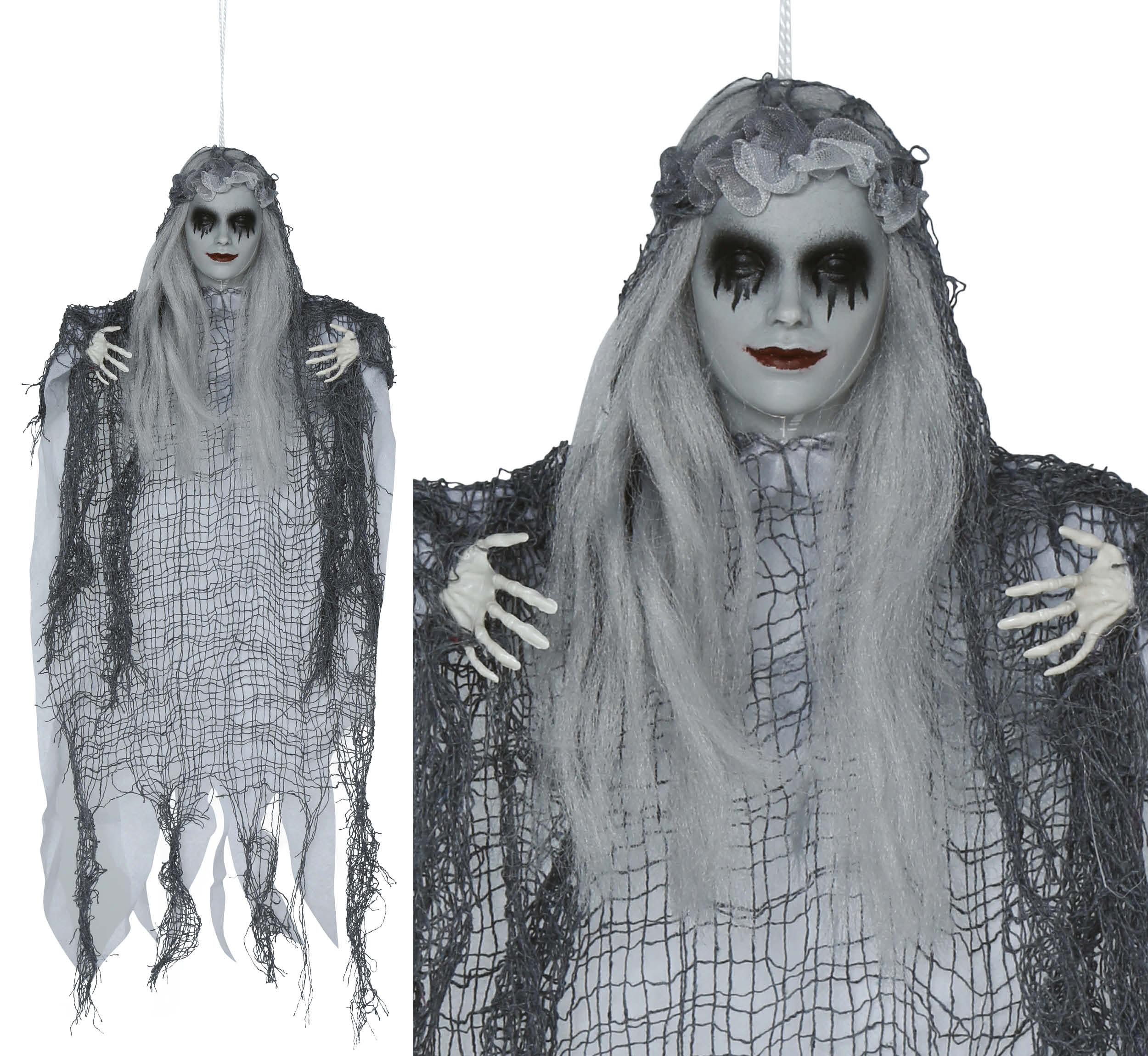 GP29012 – Zombie Geist Halloween Dekoration – Farbe: Grau