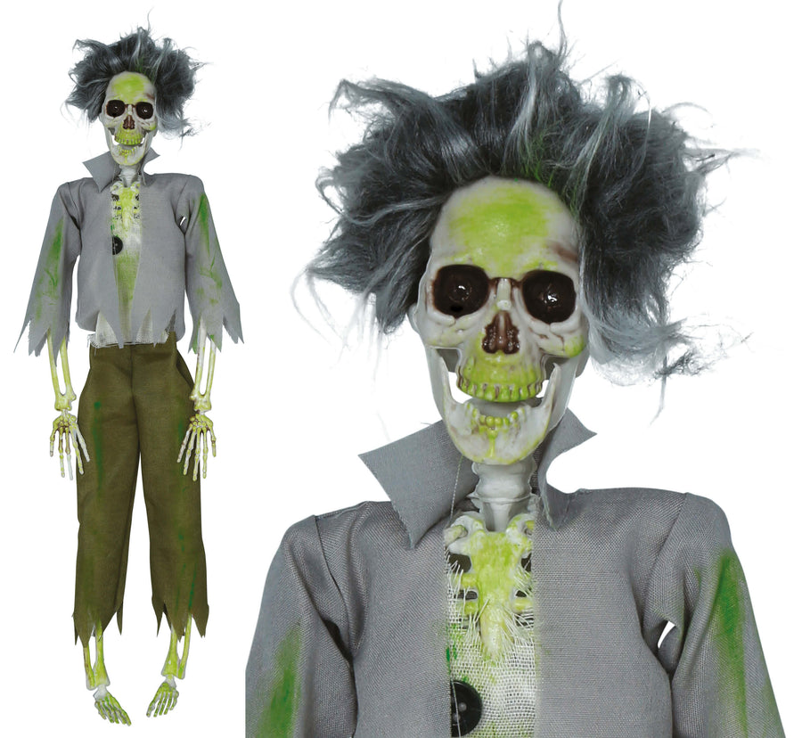 GP29013 – Skelett Zombie Deko Halloween Figur – Farbe: Grau, Ansicht 2