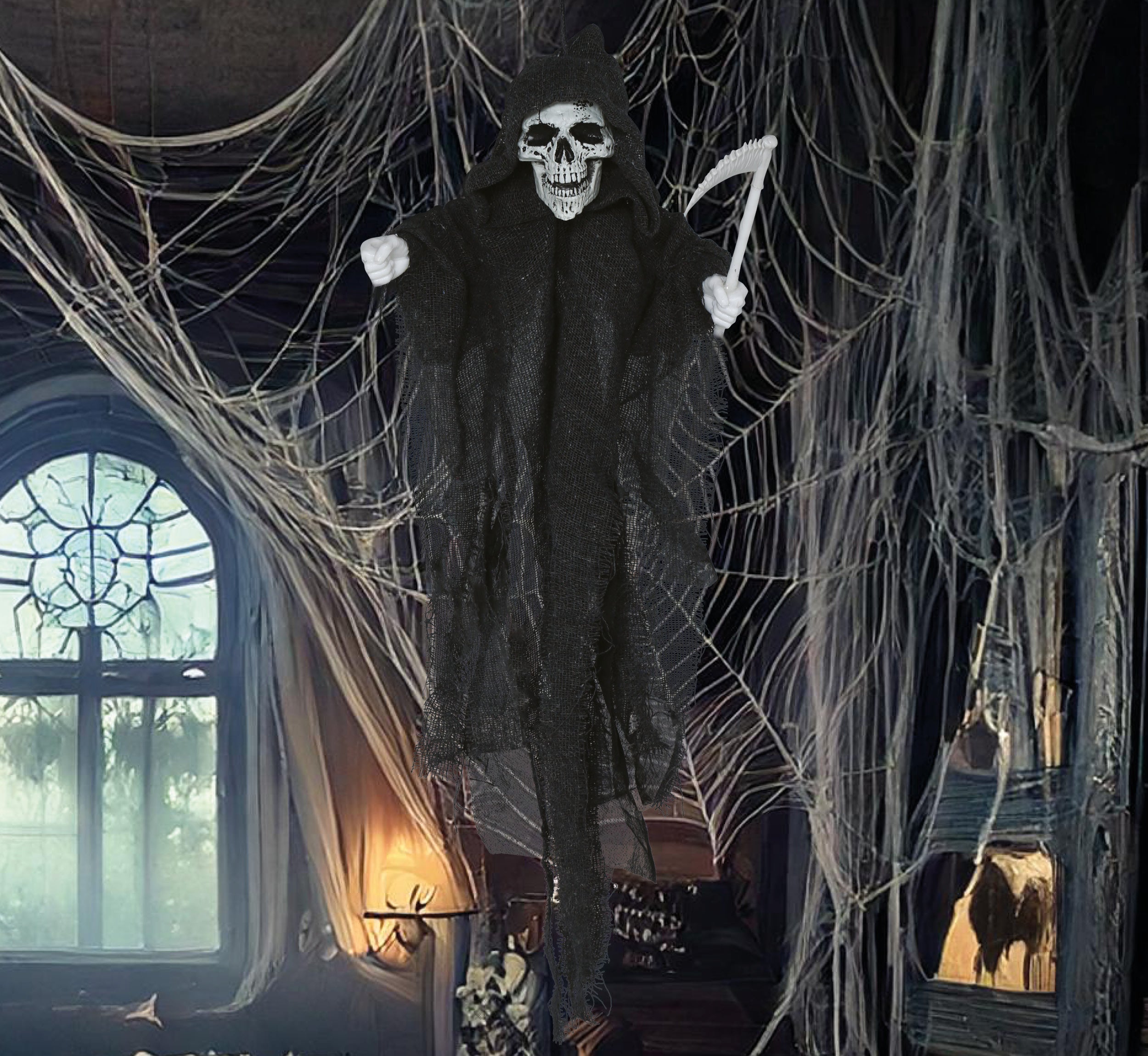 GP29017 – Skelett Dekoration Hängend Halloween – Farbe: Grau