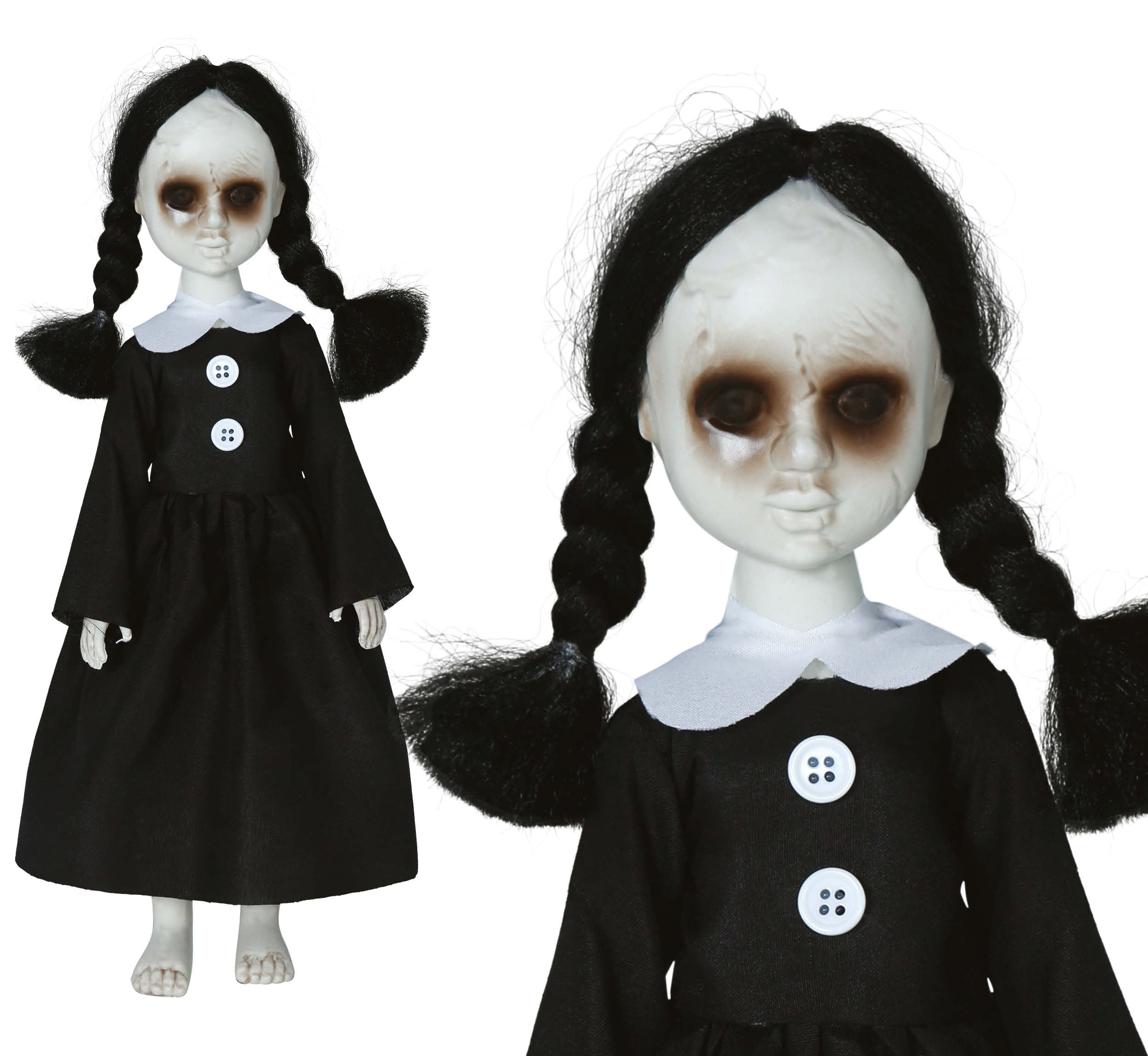 GP29020 – Halloween Puppe Mit Zöpfen – Farbe: Schwarz