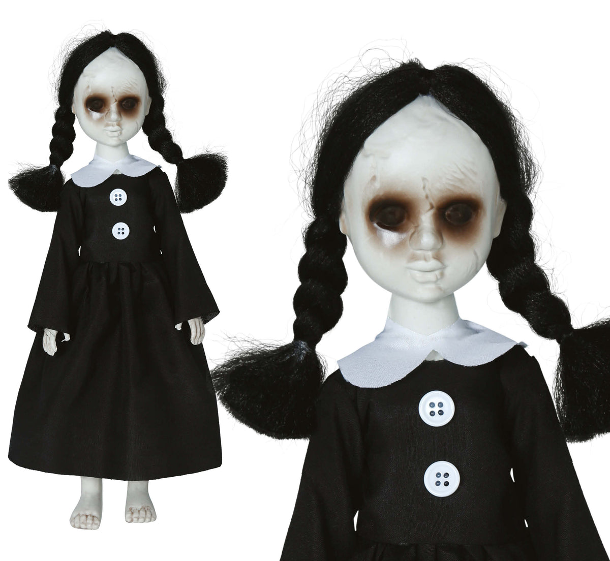 GP29020 – Halloween Puppe Mit Zöpfen – Farbe: Schwarz