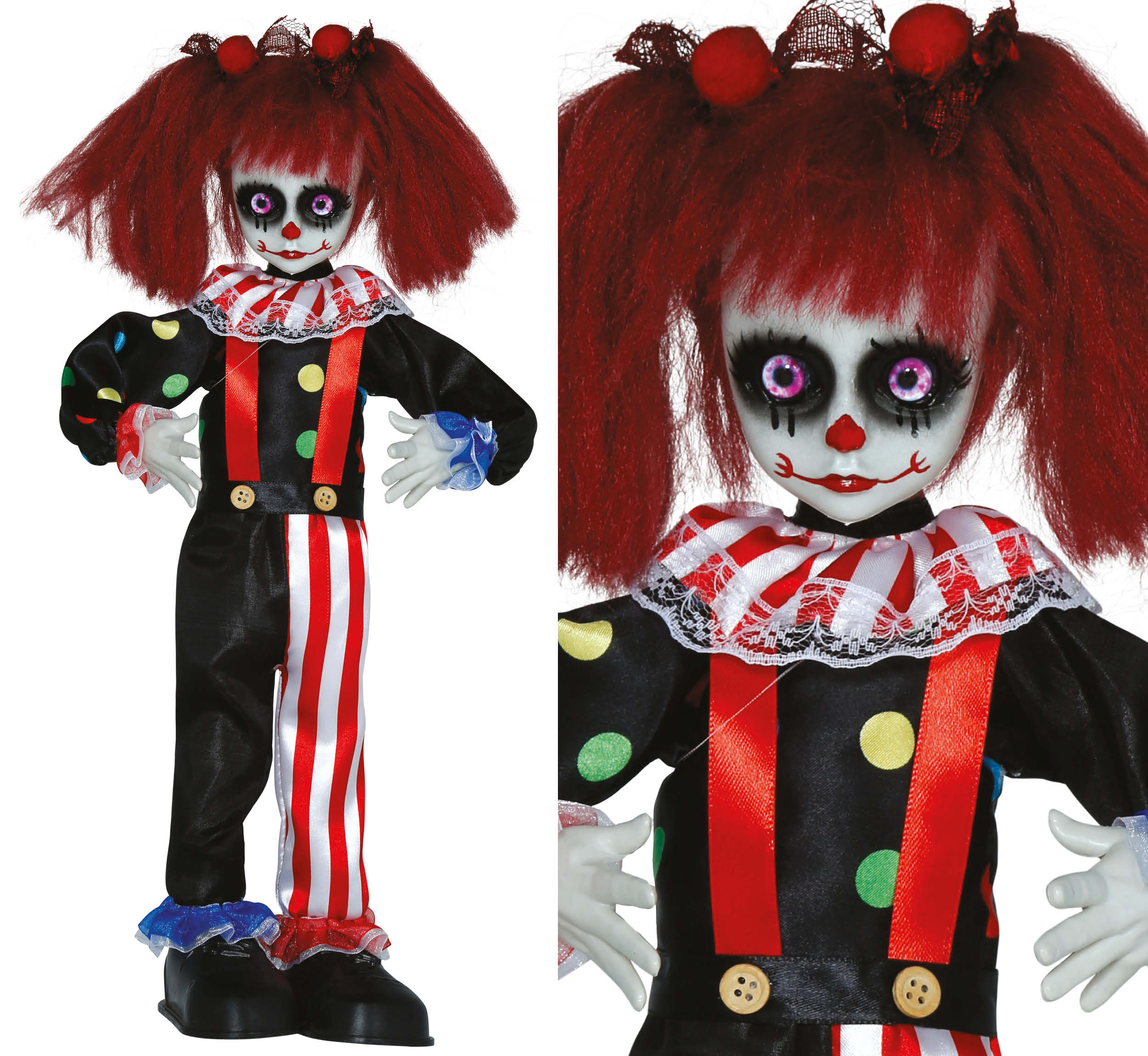 GP29024 – Clown Horror Mädchen Halloween Deko – Farbe: Schwarz