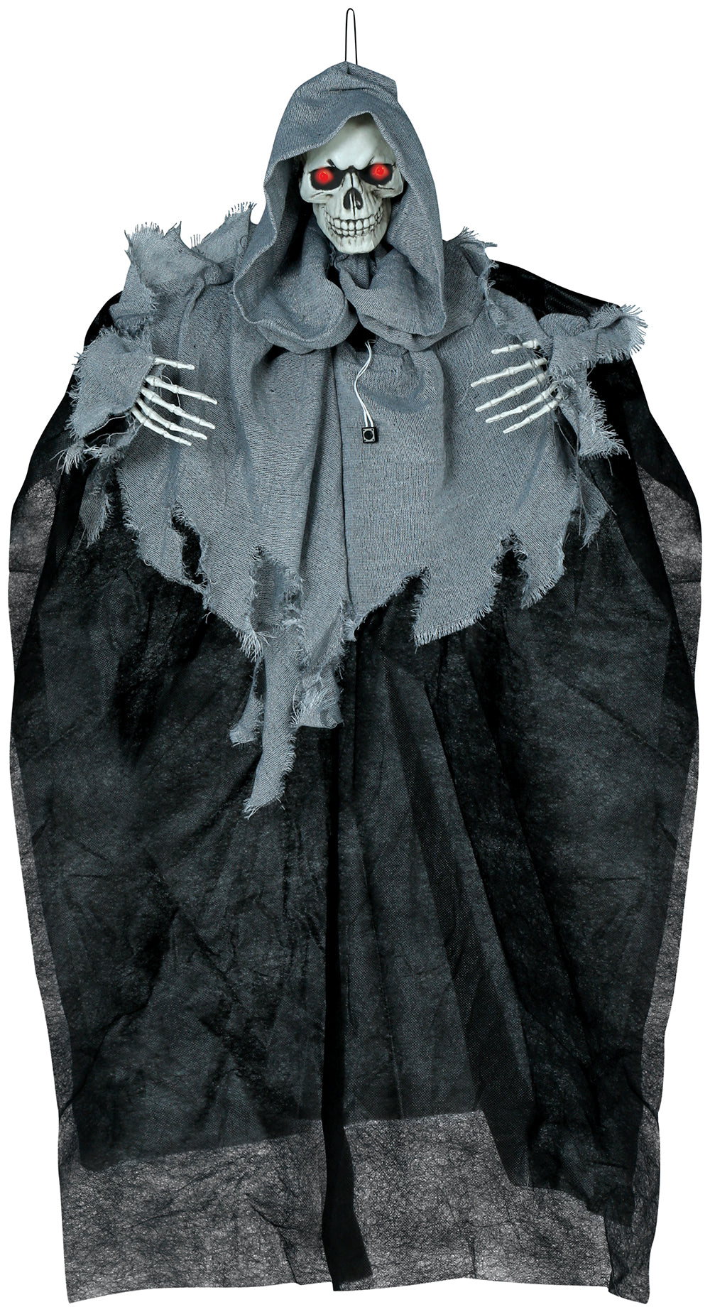 GP29025 – Skelett Hängefigur Halloween Deko Animiert – Farbe: Schwarz / Grau