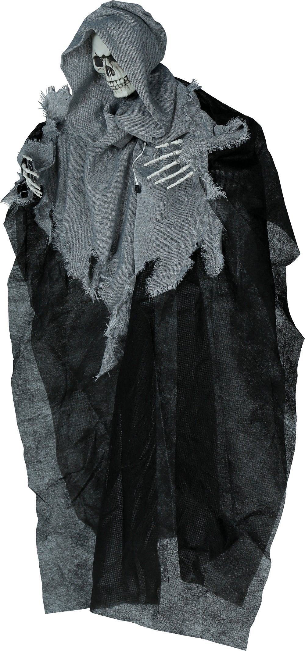 GP29025 – Skelett Hängefigur Halloween Deko Animiert – Farbe: Schwarz / Grau