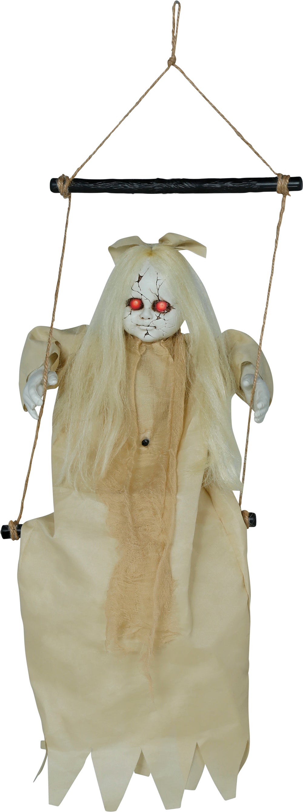 GP29026 – Halloween Schaukelnde Geisterfigur Gruseldeko – Farbe: Beige