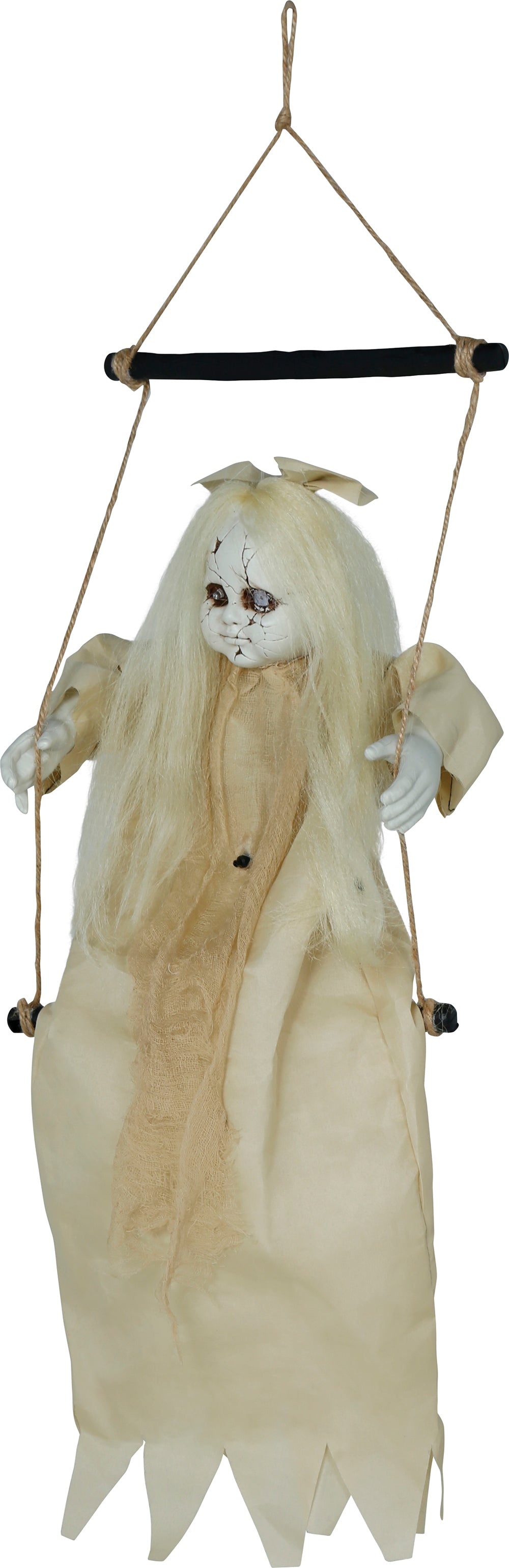 GP29026 – Halloween Schaukelnde Geisterfigur Gruseldeko – Farbe: Beige