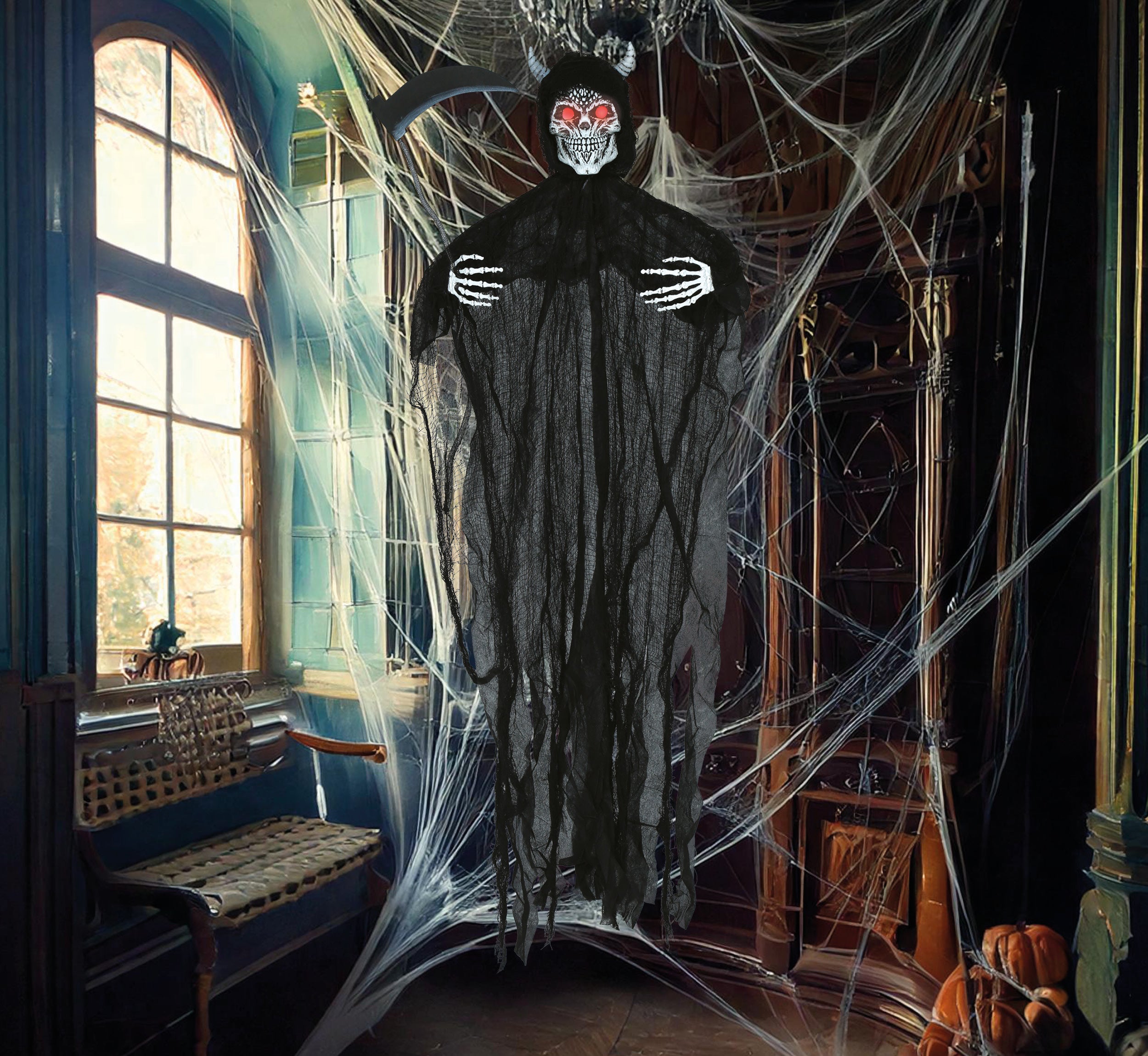 GP29027 – Dämonische Halloween Hängefigur – Farbe: Schwarz