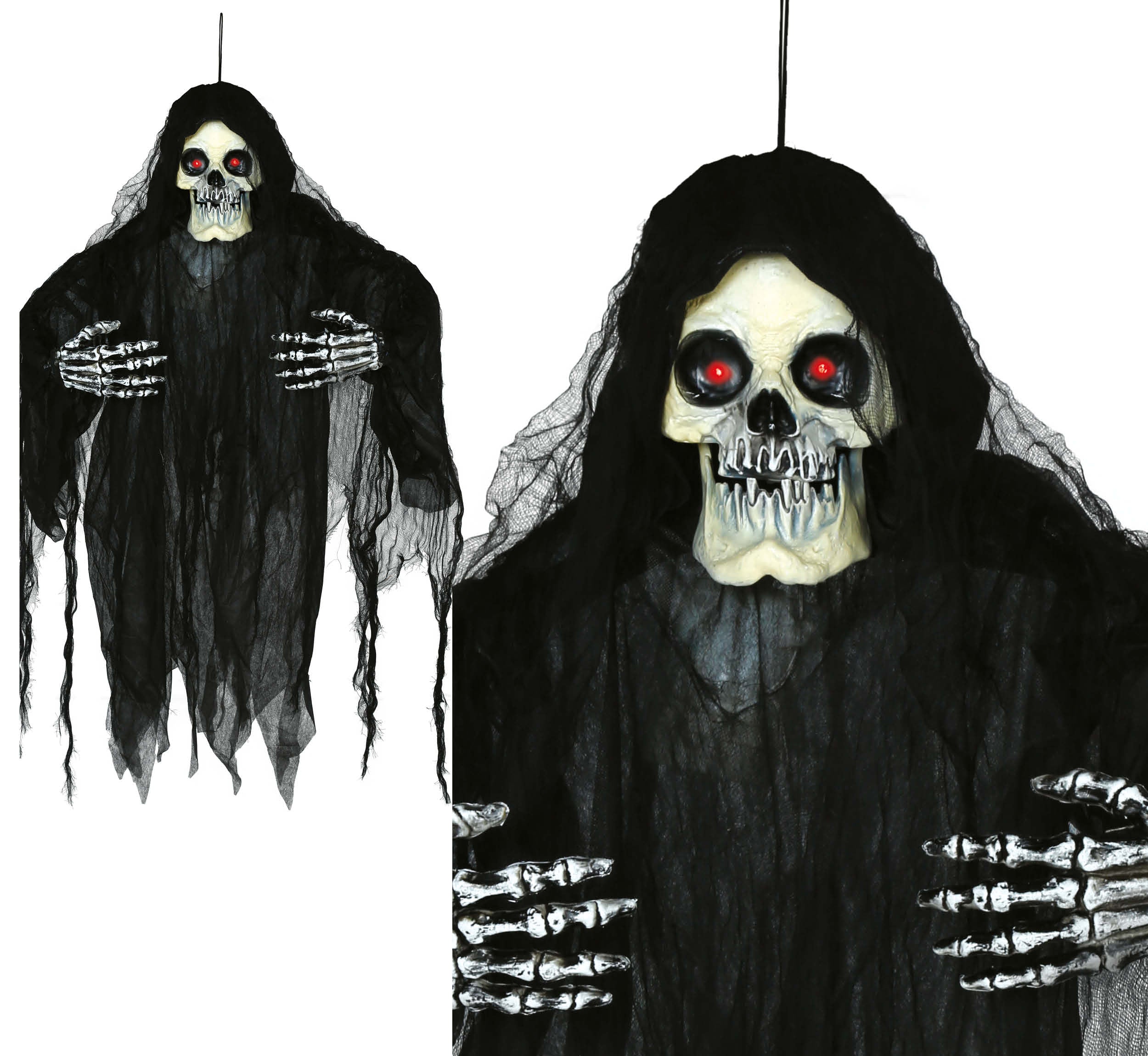 GP29030 – Skelett Hängefigur Grusel Effekte – Farbe: Schwarz