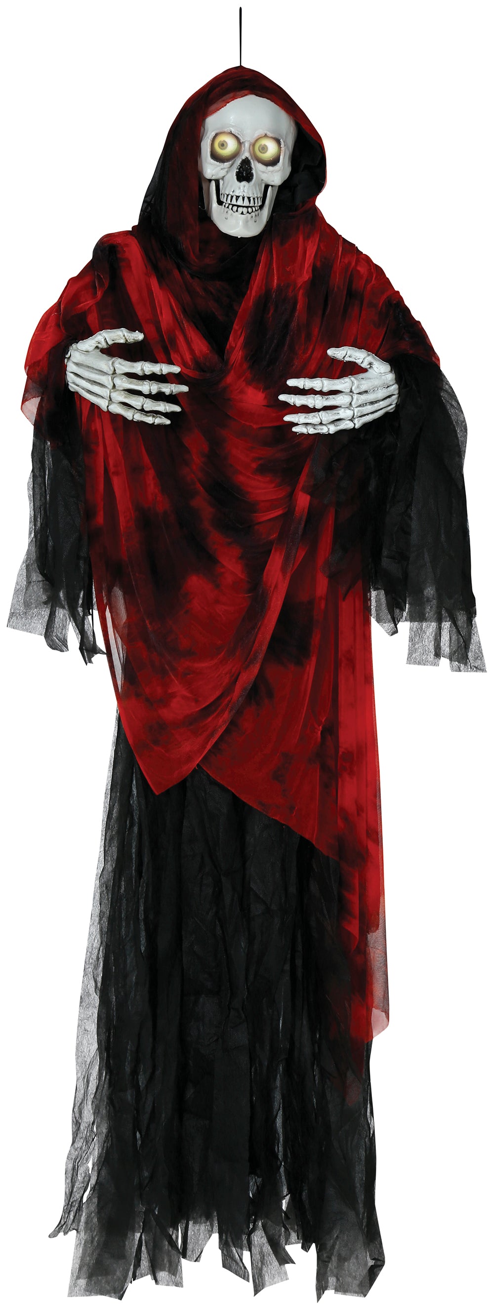 GP29032 – Skelett Halloween Hängedekoration Zombie – Farbe: Schwarz / Rot