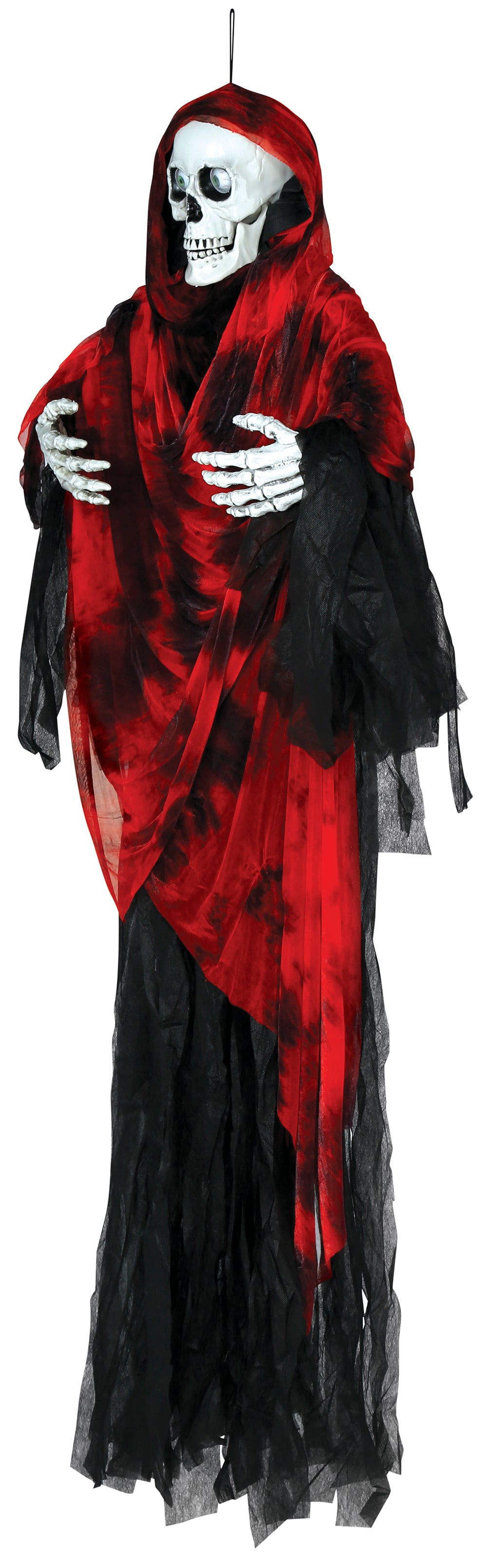 GP29032 – Skelett Halloween Hängedekoration Zombie – Farbe: Schwarz / Rot