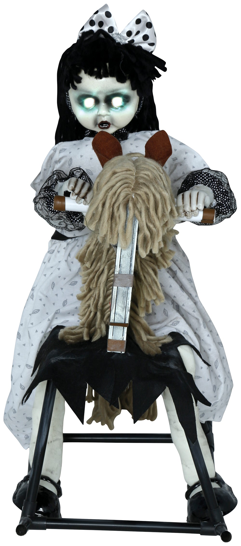 GP29037 – Hexenpuppe Schaukelpferd Geistermädchen – Farbe: Weiß