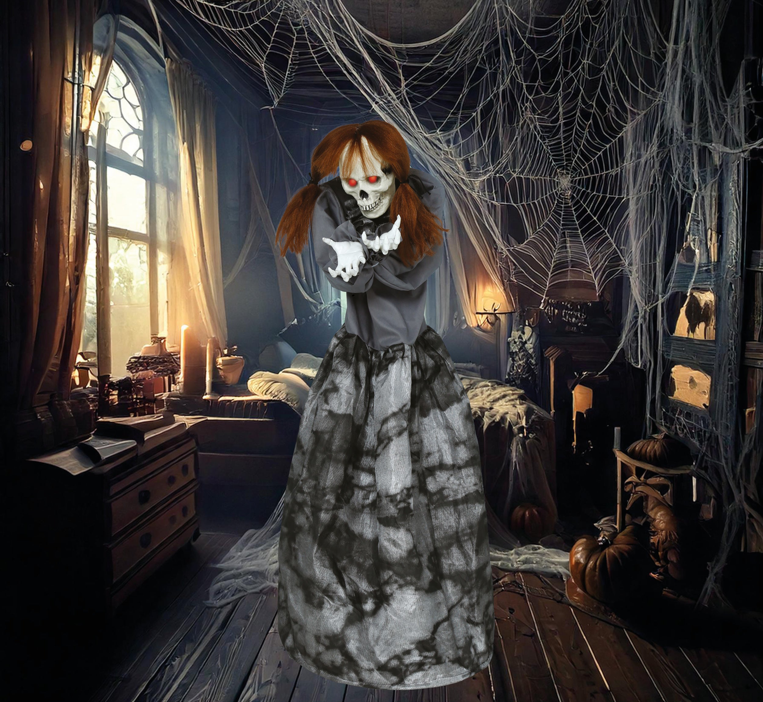 GP29038 – Skelett Dekorationsfigur Halloween – Farbe: Grau