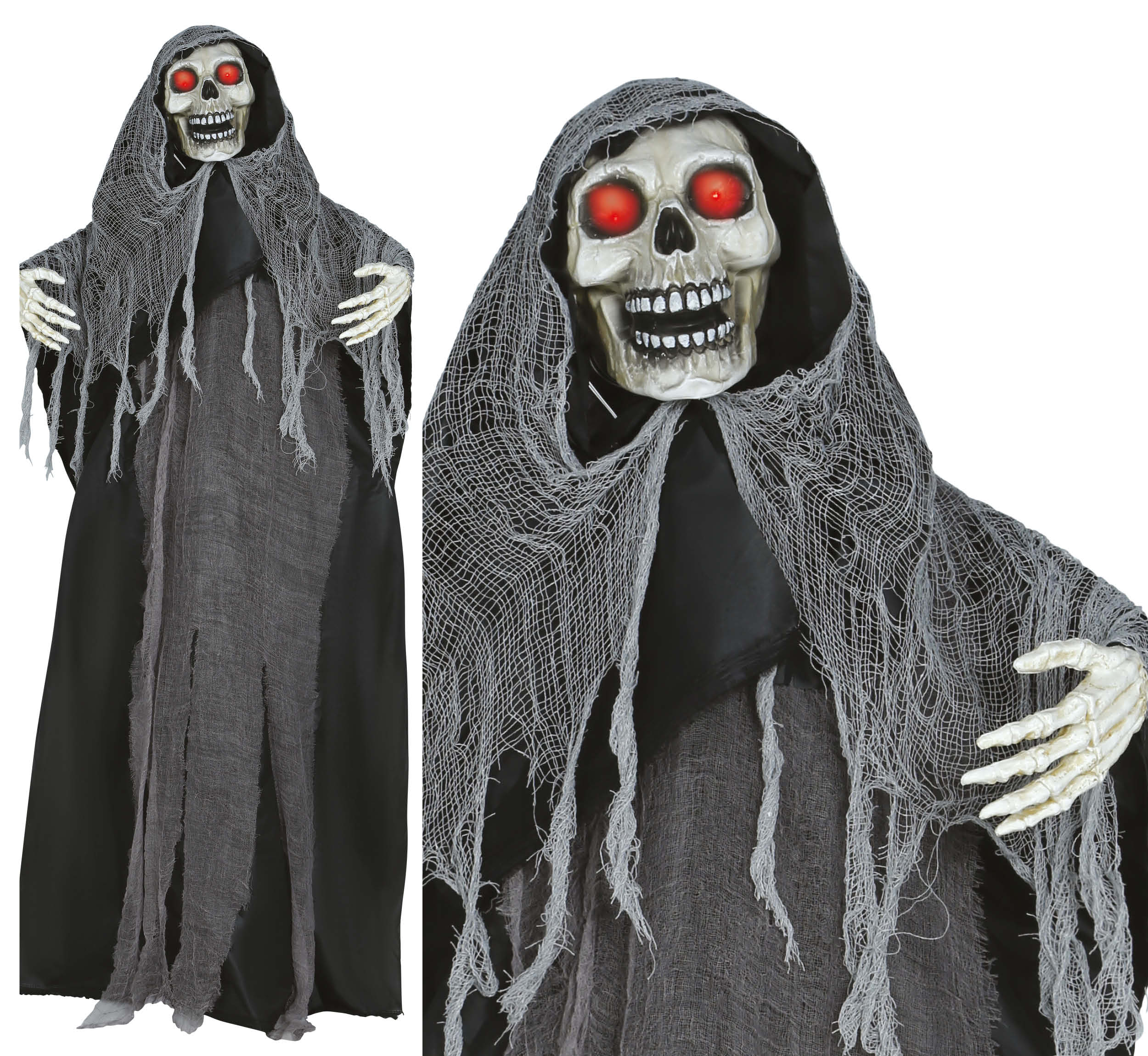 GP29039 – Skelett Gespenst Halloween Dekofigur – Farbe: Grau