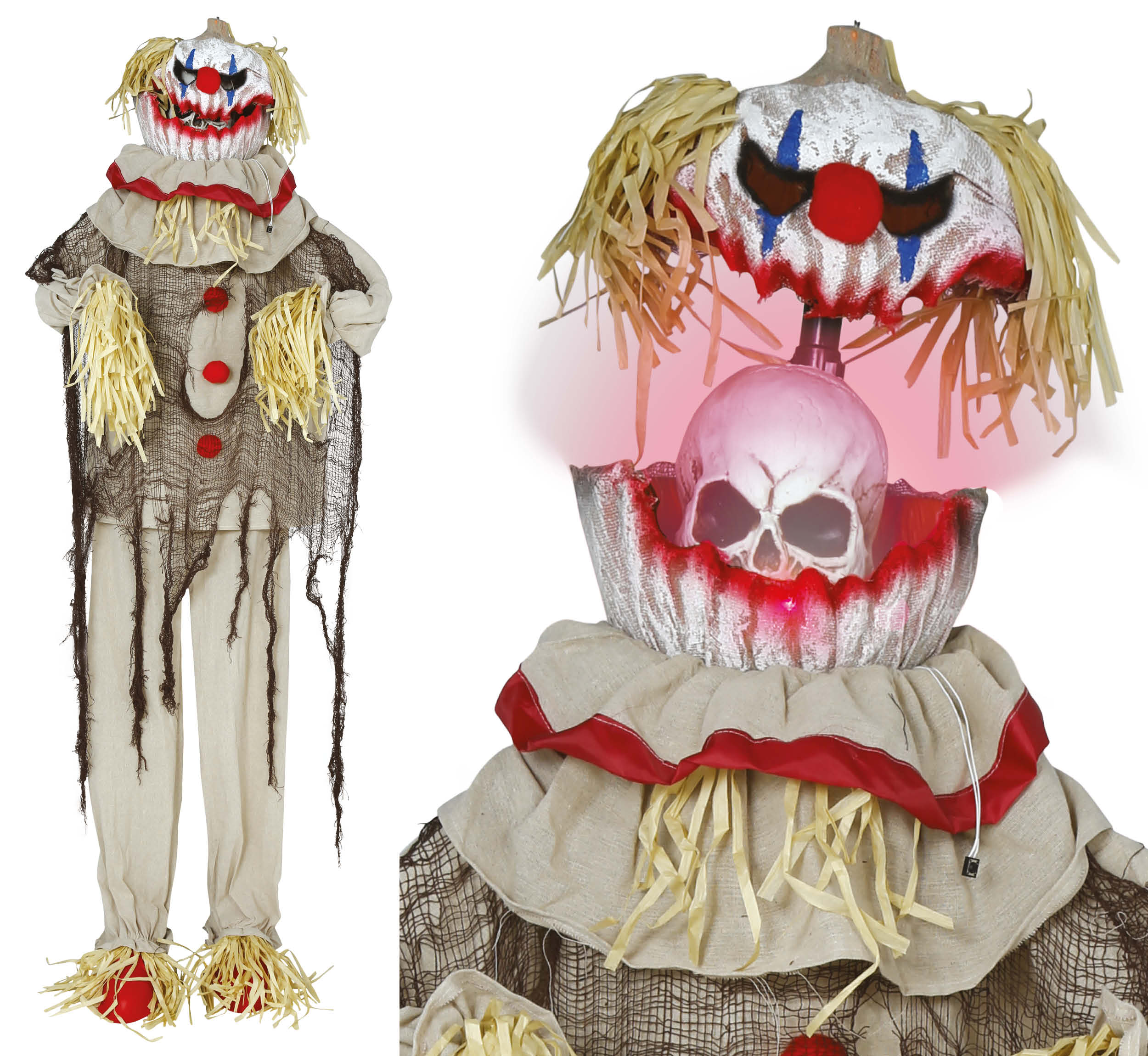 GP29044 – Clown Kürbis Halloween Figur Grusel Spuk – Farbe: Beige