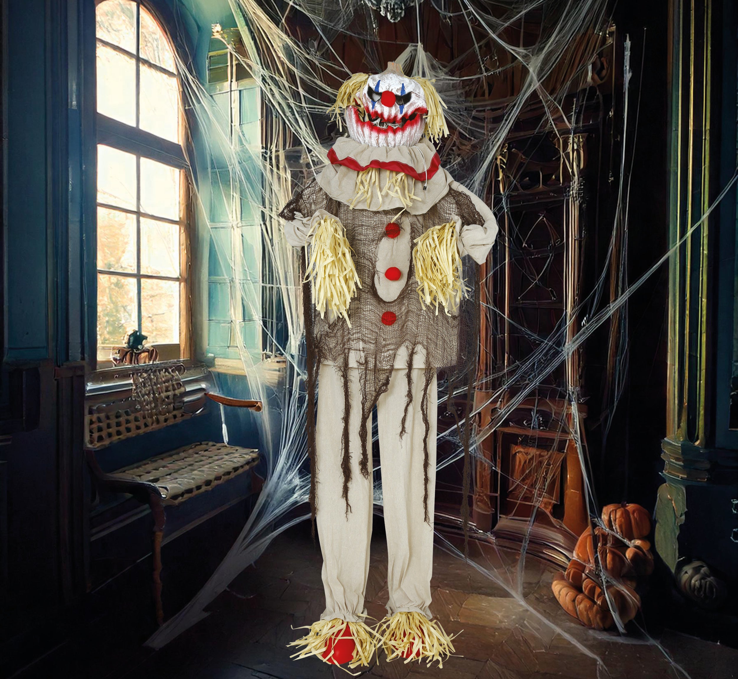 GP29044 – Clown Kürbis Halloween Figur Grusel Spuk – Farbe: Beige