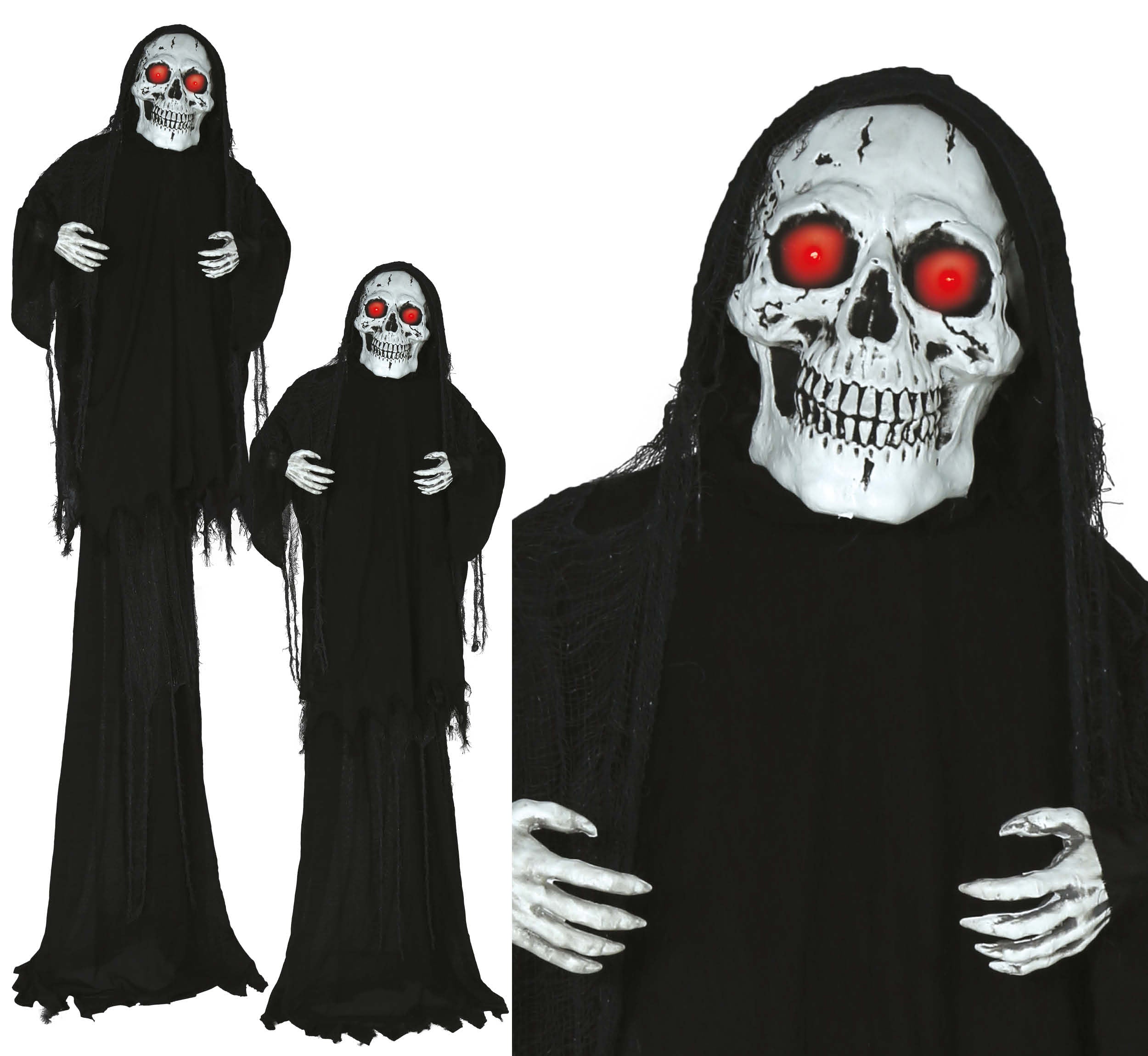 GP29045 – Skelett Halloween Deko Figur Mit Sound – Farbe: Schwarz