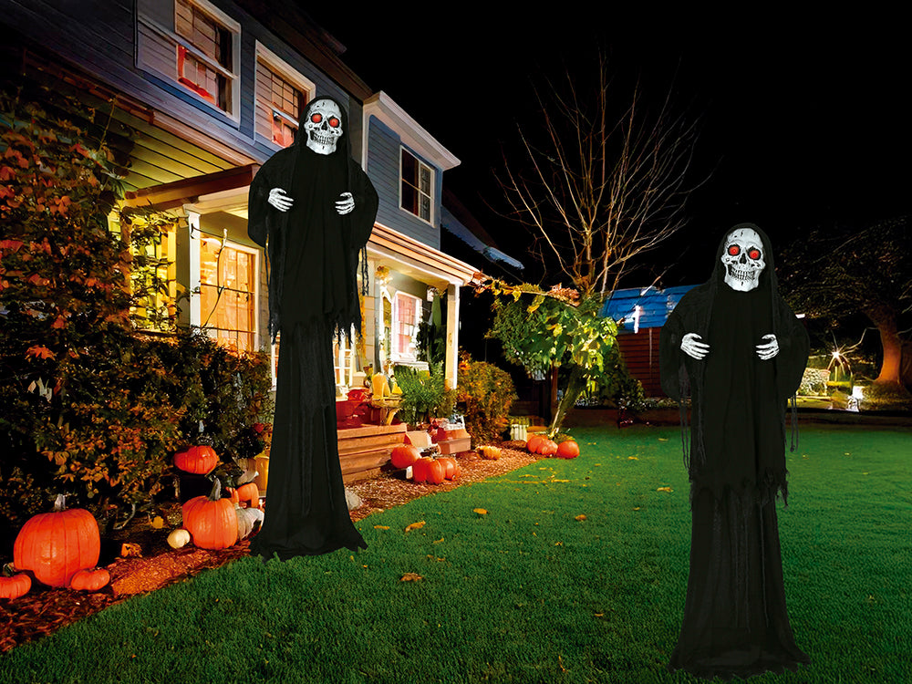 GP29045 – Skelett Halloween Deko Figur Mit Sound – Farbe: Schwarz