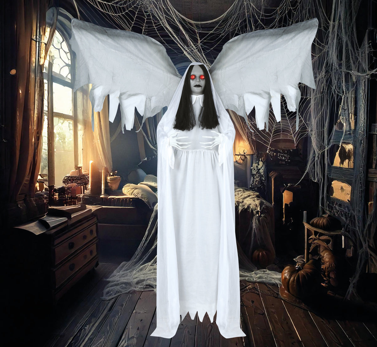 GP29046 – Halloween Engel Statue Dekofigur – Farbe: Weiß