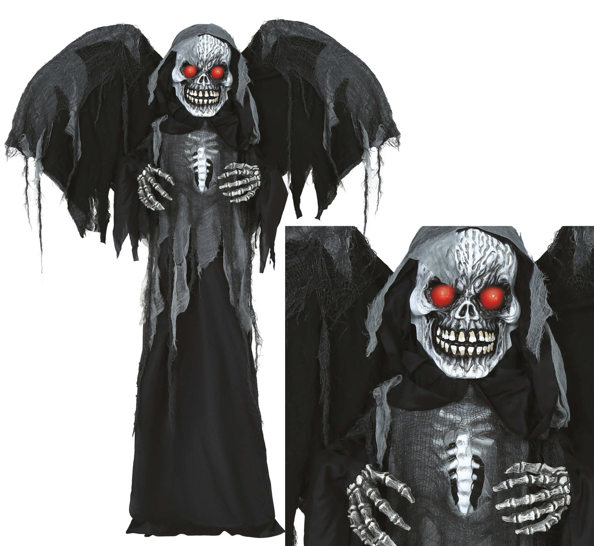 GP29047 – Skeletthorror Figur Mit Flügeln – Farbe: Grau