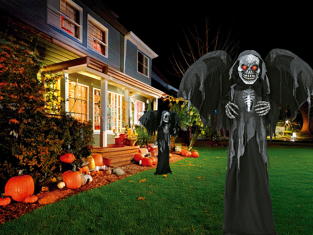 GP29047 – Skeletthorror Figur Mit Flügeln – Farbe: Grau