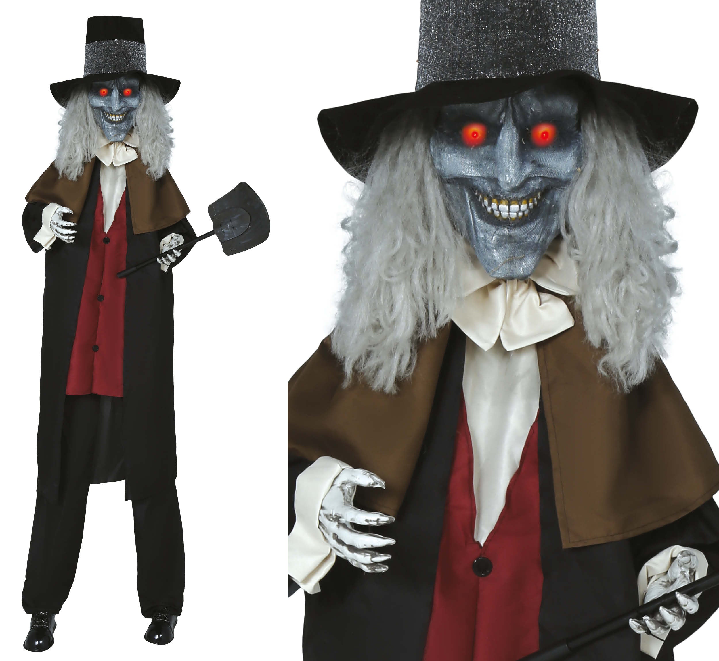 GP29048 – Zombie Totengräber Dekofigur Halloween – Farbe: Schwarz