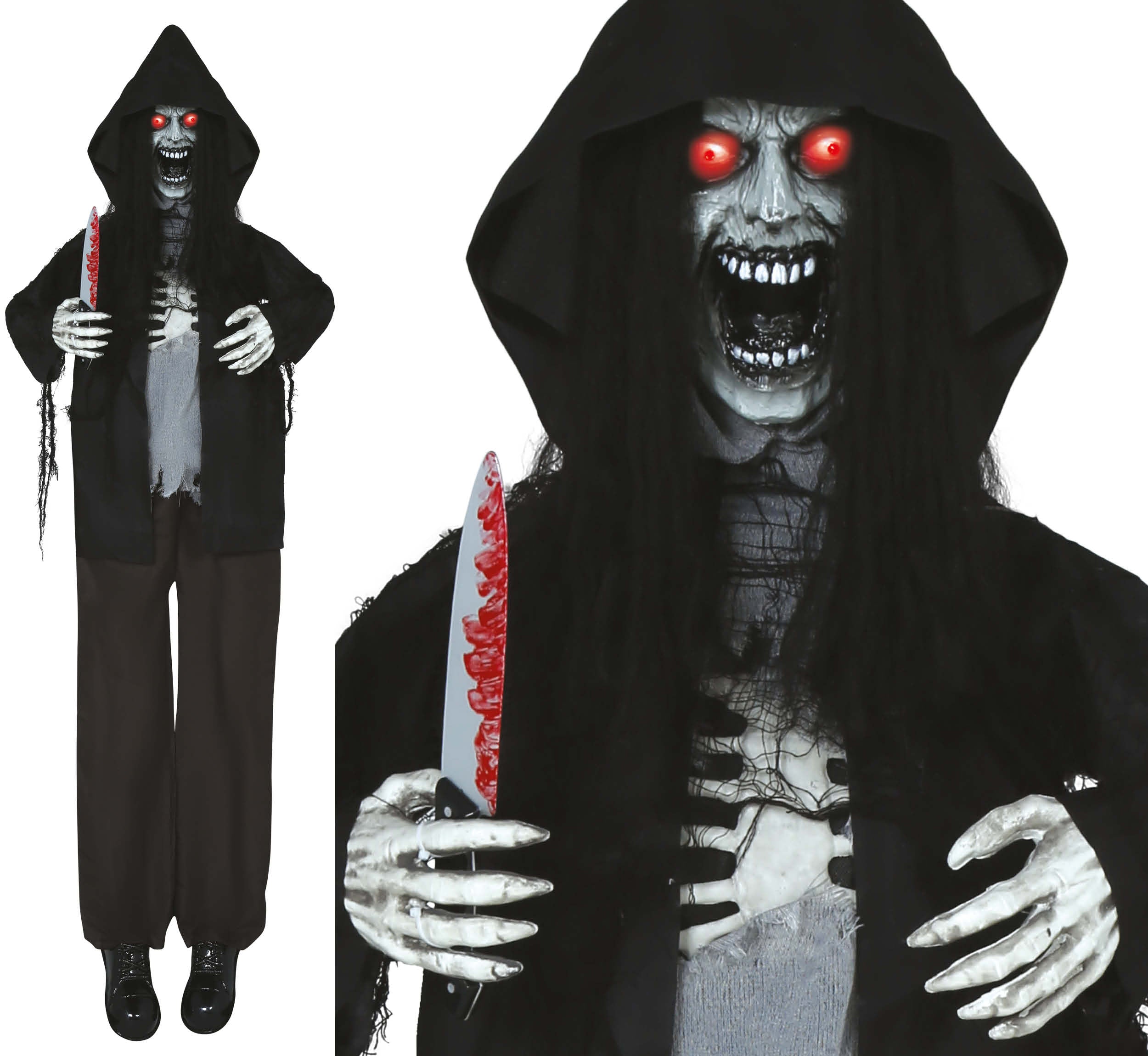 GP29049 – Zombie Horror Figur Halloween Deko – Farbe: Schwarz