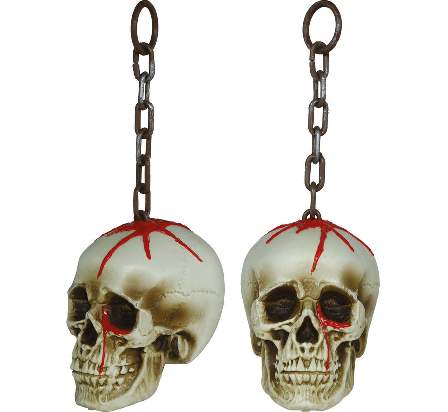 GP29056 – Skelett Halloween Schädel Kette Gruseldeko – Farbe: Beige, Ansicht 2