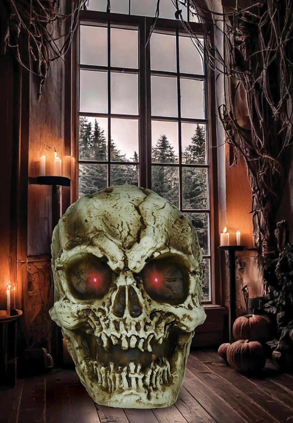 GP29057 – Skelett Schädel Halloween Deko – Farbe: Beige