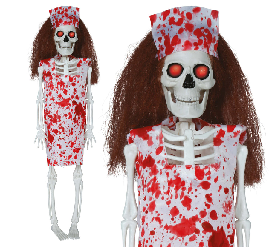 GP29060 – Skelett Krankenschwester Halloween – Farbe: Weiß / Beige, Ansicht 2