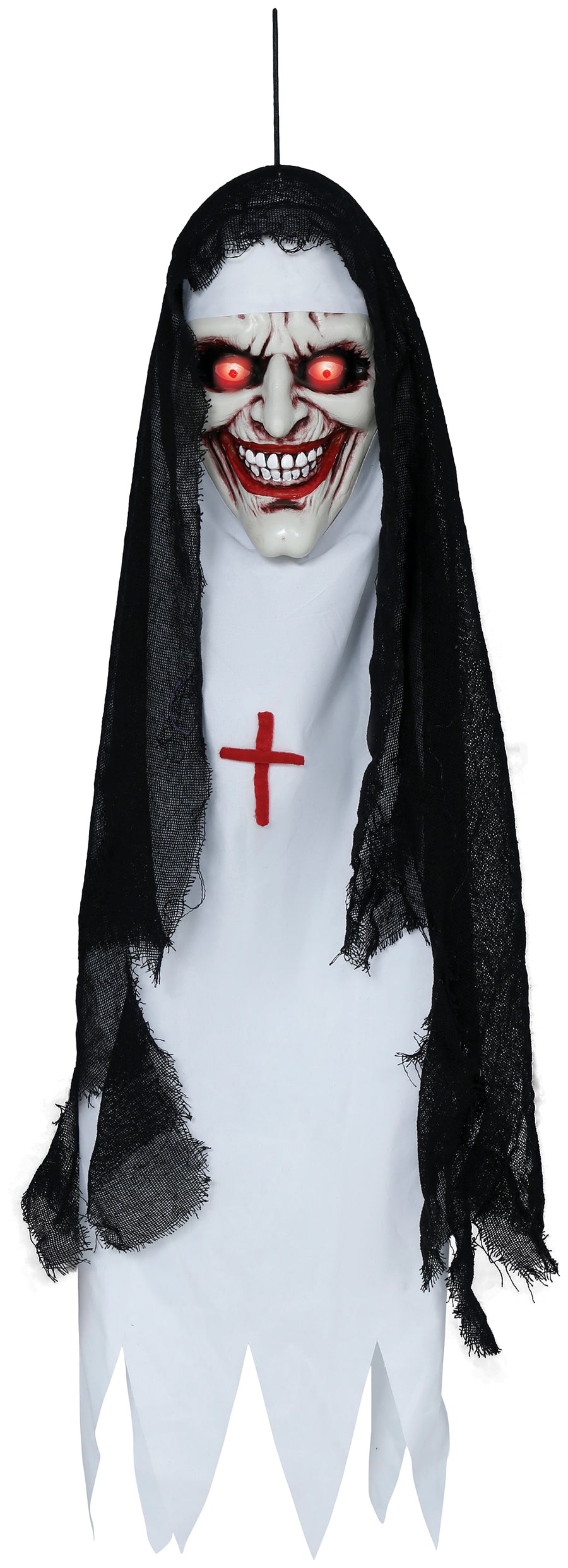 Horror Nonne Hängefigur 90 cm mit Licht Sound