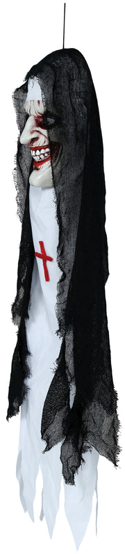 Horror Nonne Hängefigur 90 cm mit Licht Sound, Bild 5