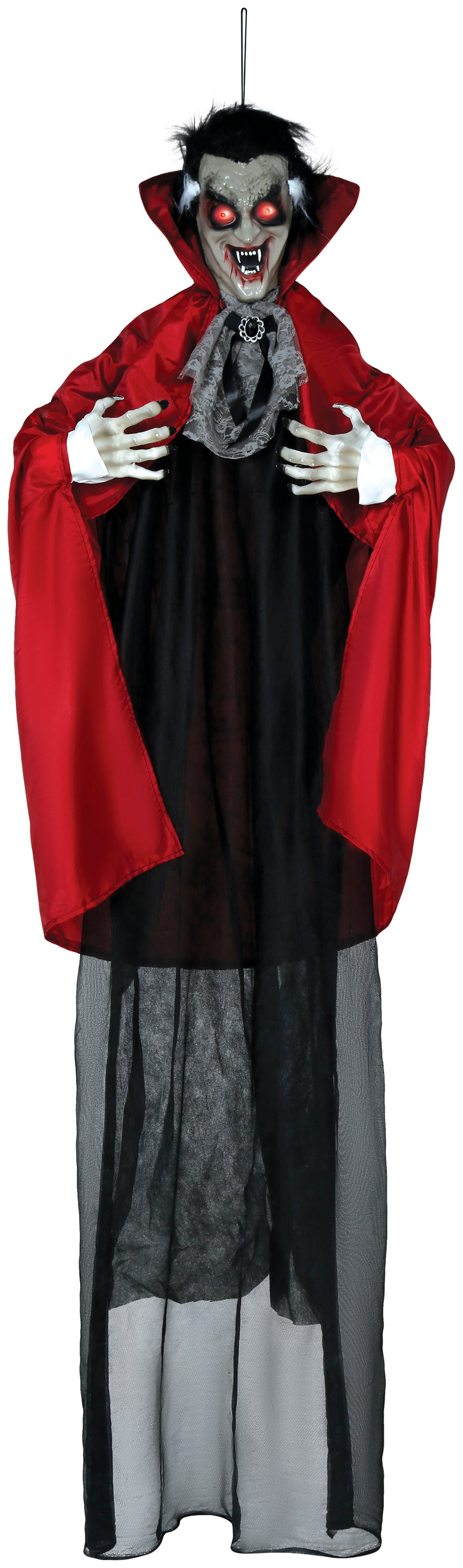 GP29064 – Vampir Halloweenfigur Beweglich Klang – Farbe: Rot / Schwarz