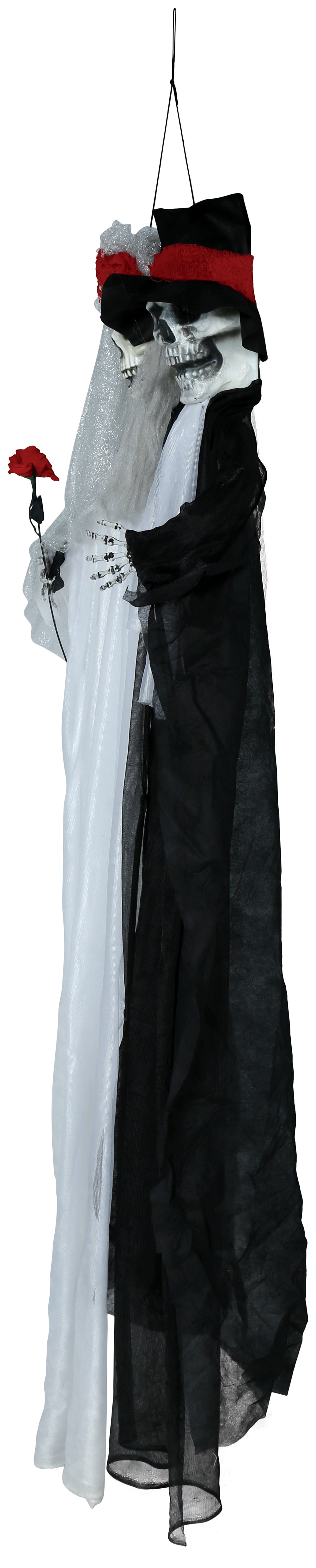 GP29065 – Skelett Brautpaar Hängefigur Halloween – Farbe: Weiß / Schwarz