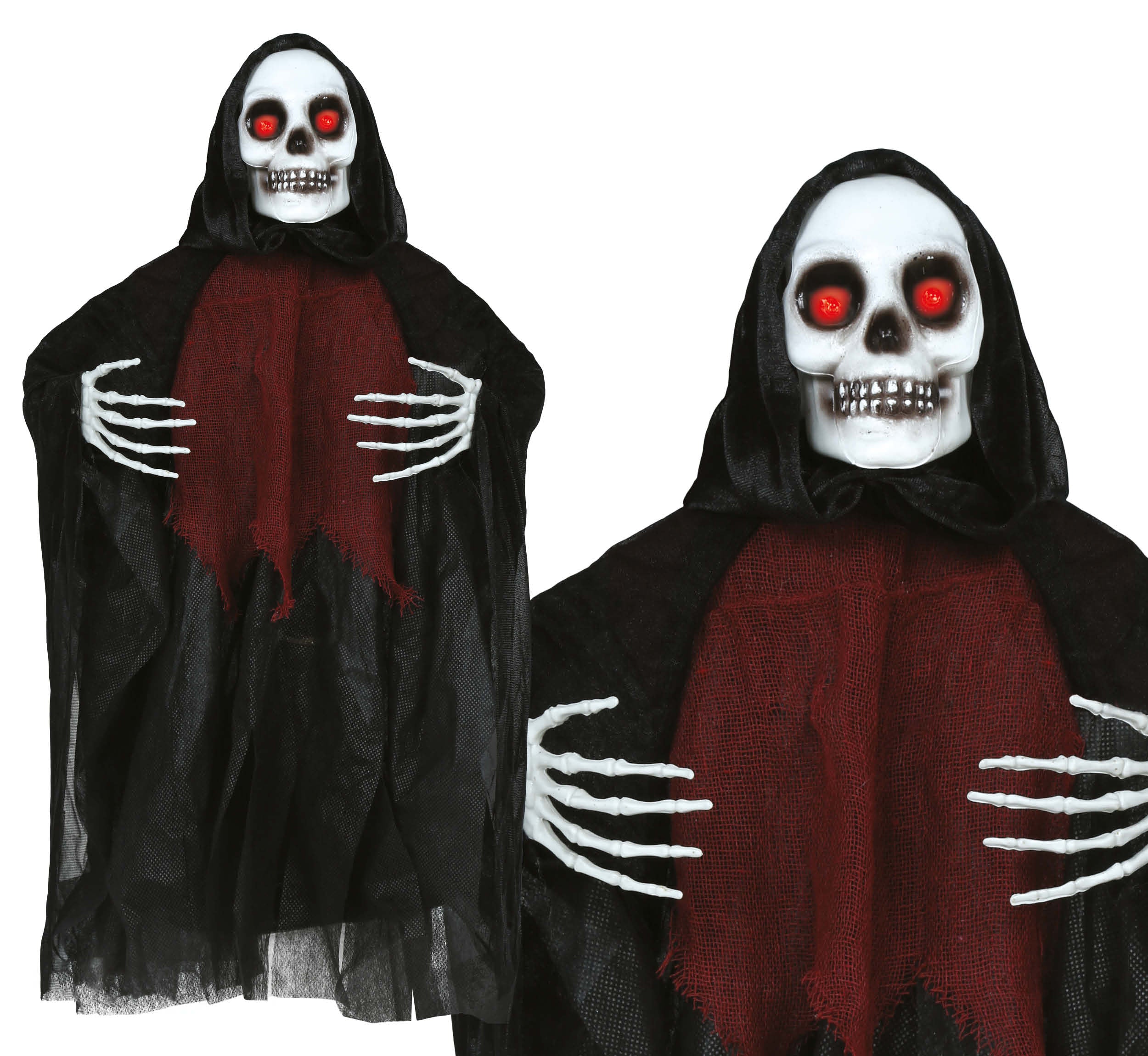 GP29067 – Skelett Grusel Halloween Hängedekoration – Farbe: Rot / Schwarz