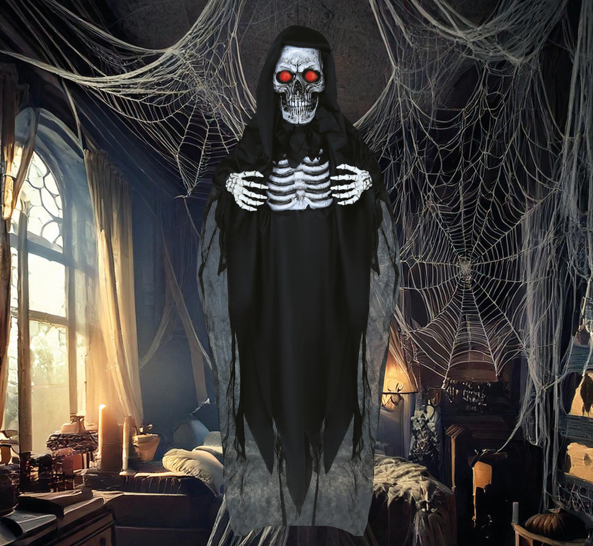 GP29068 – Skelett Halloween Dekoration Gruselig – Farbe: Schwarz