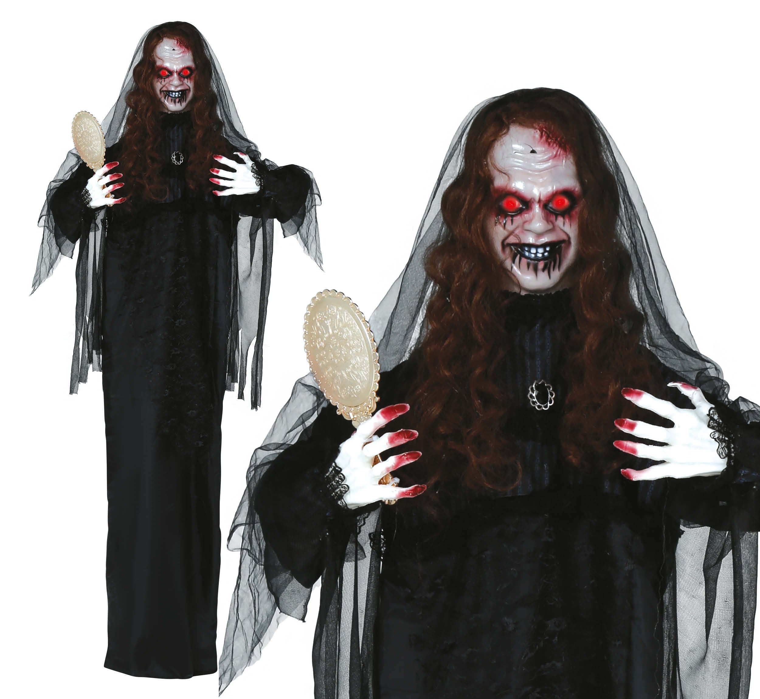 GP29069 – Vampir Halloween Dekofigur Spiegel – Farbe: Schwarz