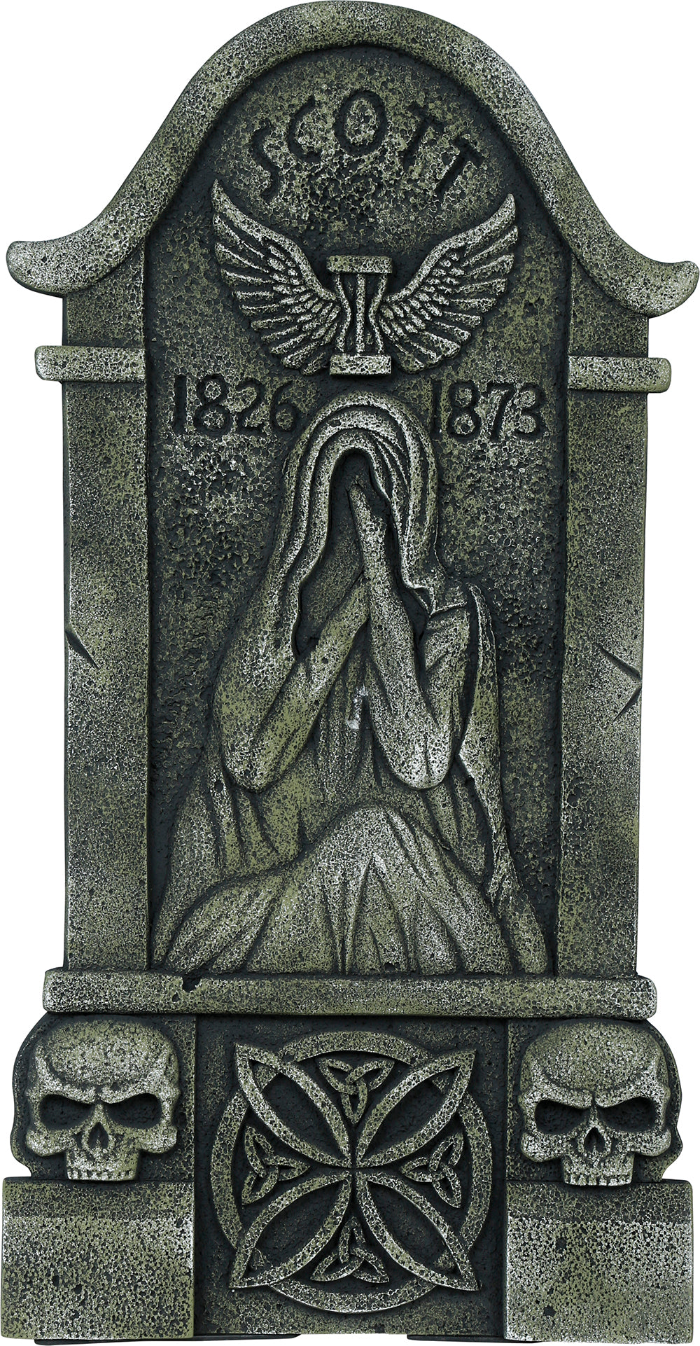 GP29074 – Halloween Grabstein Geist Dekoration – Farbe: Grau