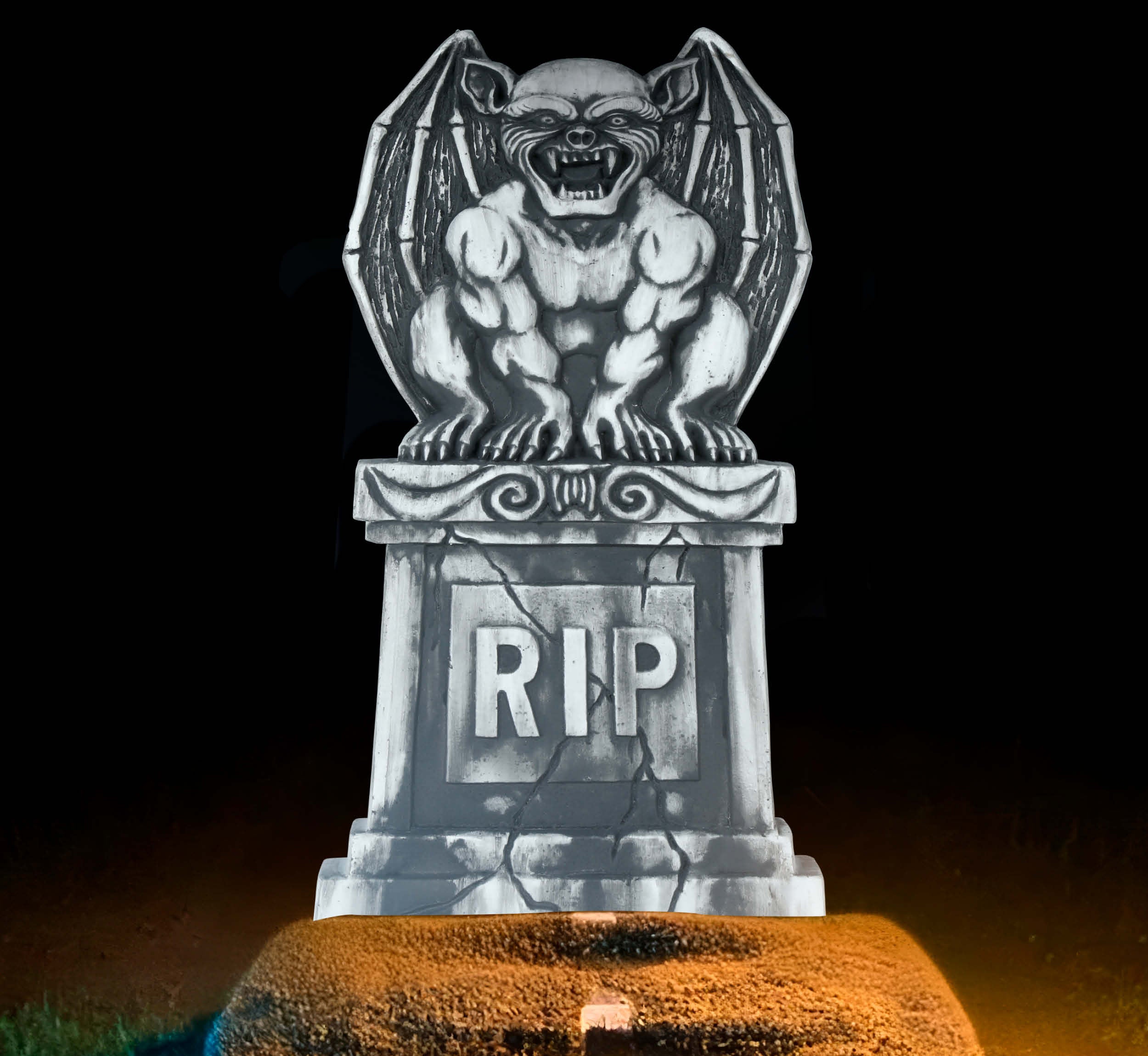 GP29075 – Halloween Grabskulptur Gargoyle Steinfigur – Farbe: Grau