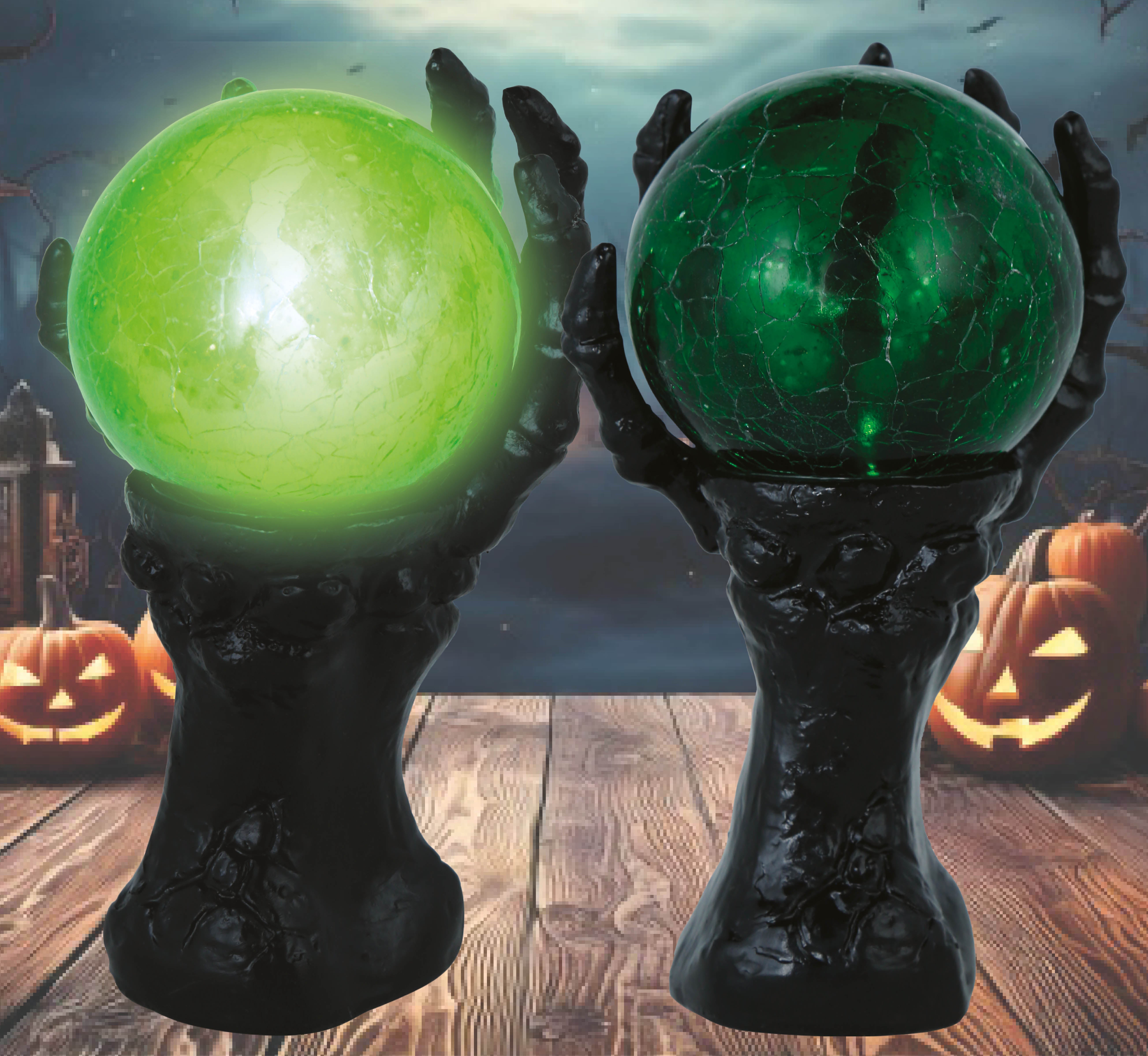 GP29094 – Voodoo Kristallkugel Halloween Dekoration – Farbe: Schwarz / GrÜn