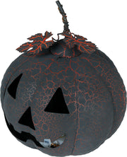 Halloween Kürbis mit Licht Dekoration Schwarz 20cm, Bild 2