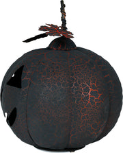 Halloween Kürbis mit Licht Dekoration Schwarz 20cm, Bild 4