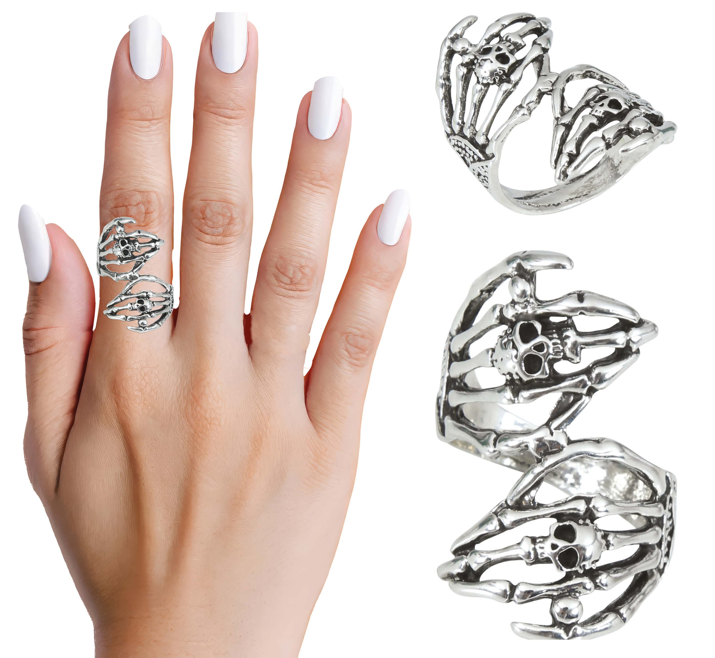 GP29100 – Skelett Grim Reaper Halloween Schmuck – Farbe: Silber