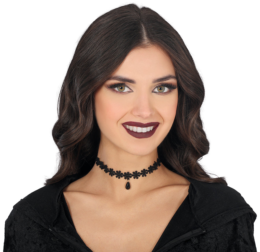 Prinzessin Schwarze Blumenkette Halloween