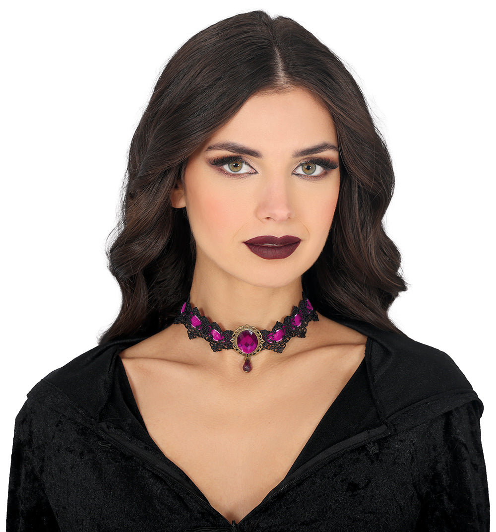 GP29103 – Prinzessin Halsband Lila Schmuck – Farbe: Schwarz