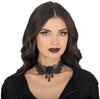 GP29106 – Prinzessin Schwarze Rose Choker – Farbe: Schwarz