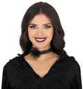 Rosen Choker für Erwachsene schwarz