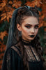 GP29111 – Halloween Spinnweben Ohrringe Gothic – Farbe: Schwarz